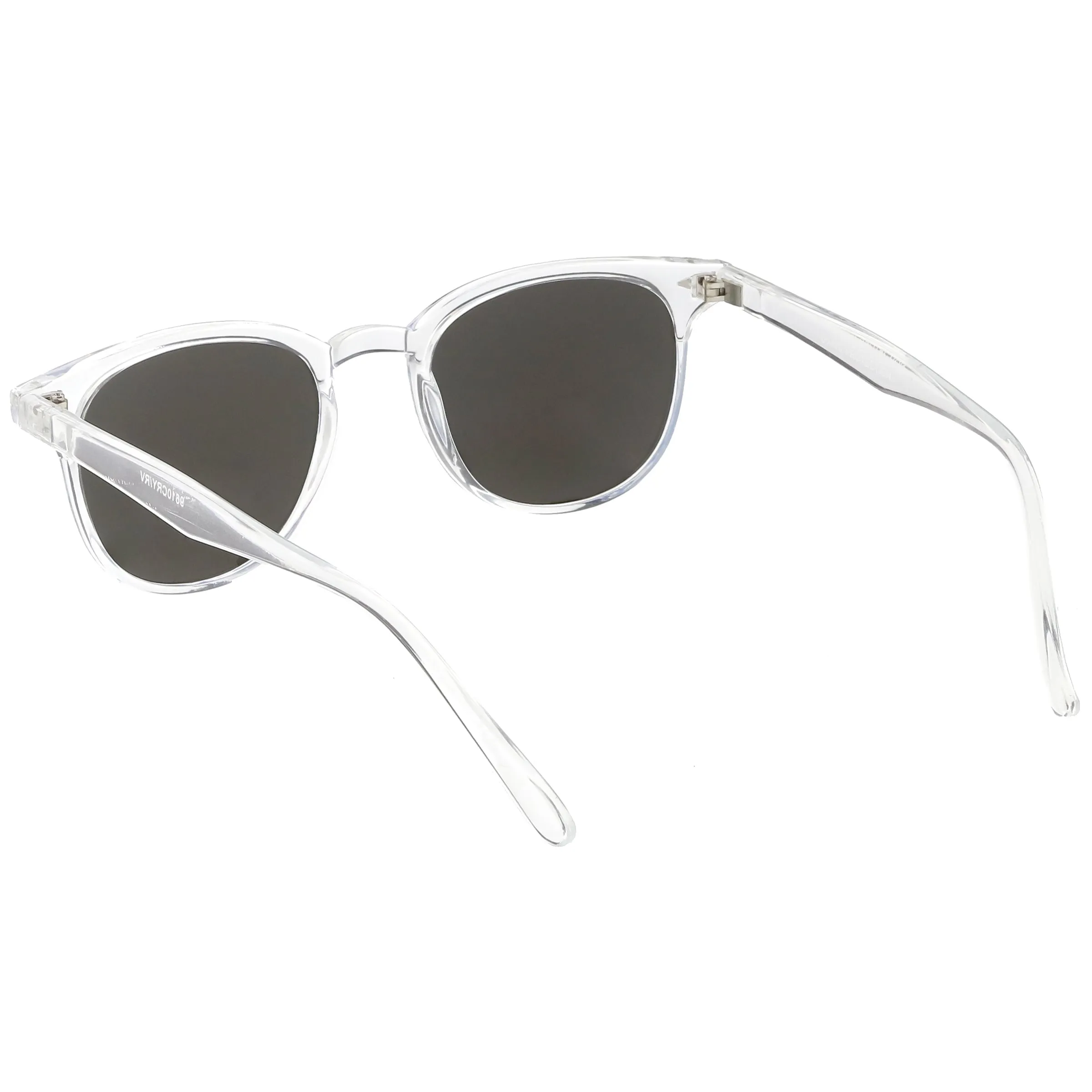 Retro Horned Rim P3 Rounded Mirrored Lens Sunglasses C561