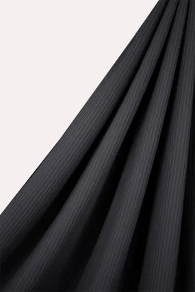 Ribbed Jersey Hijab - Graphite