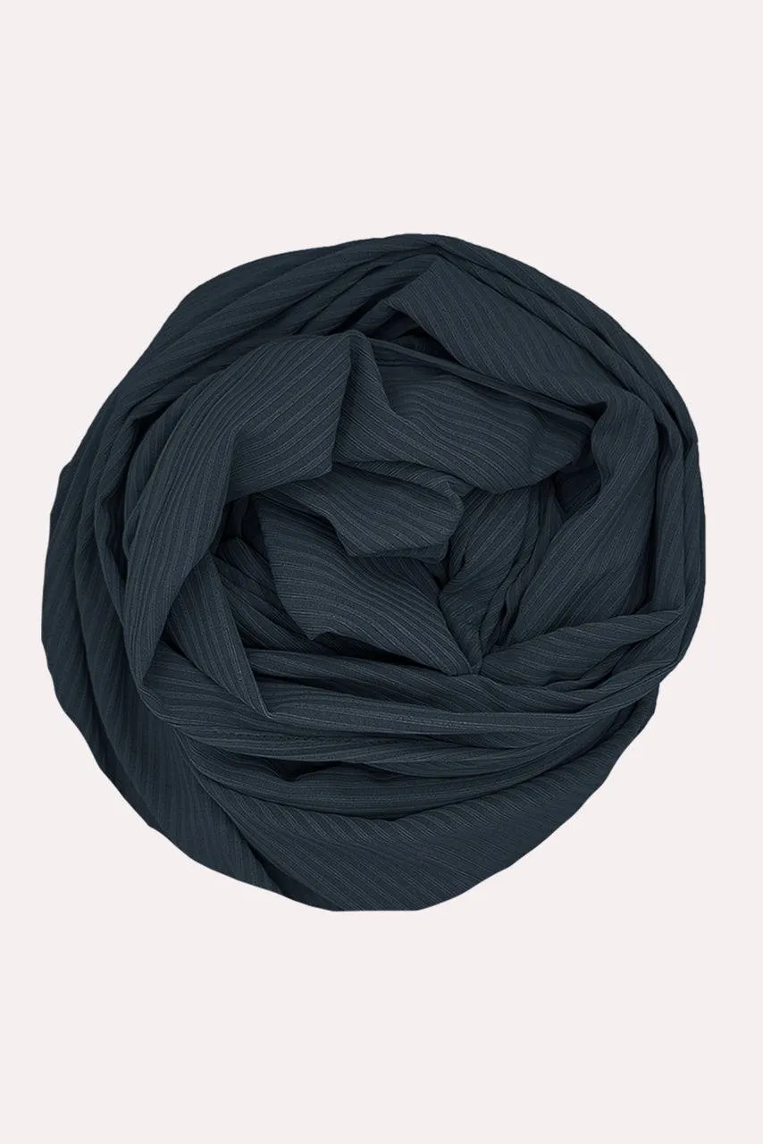 Ribbed Jersey Hijab - Midnight Blue