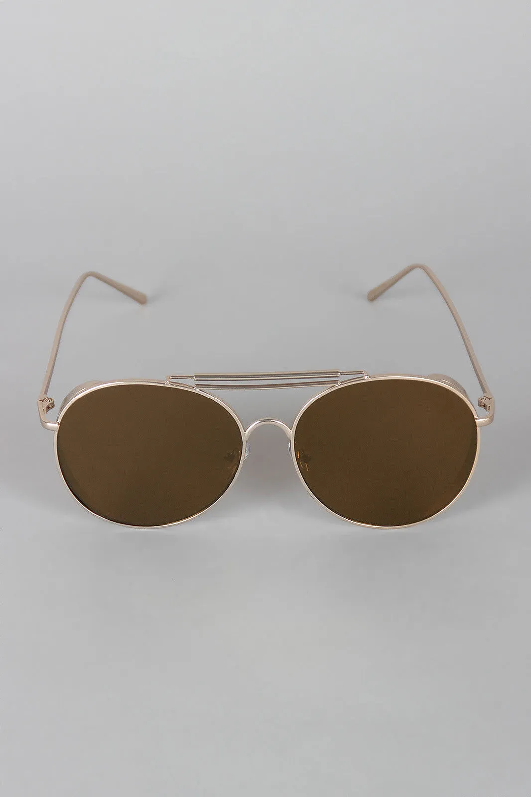 Straight Aviator Side Shield Sunglasses