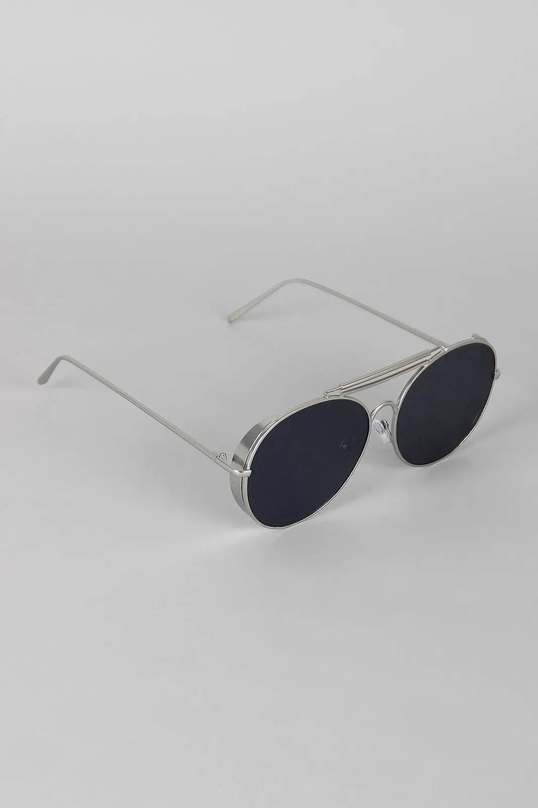 Straight Aviator Side Shield Sunglasses