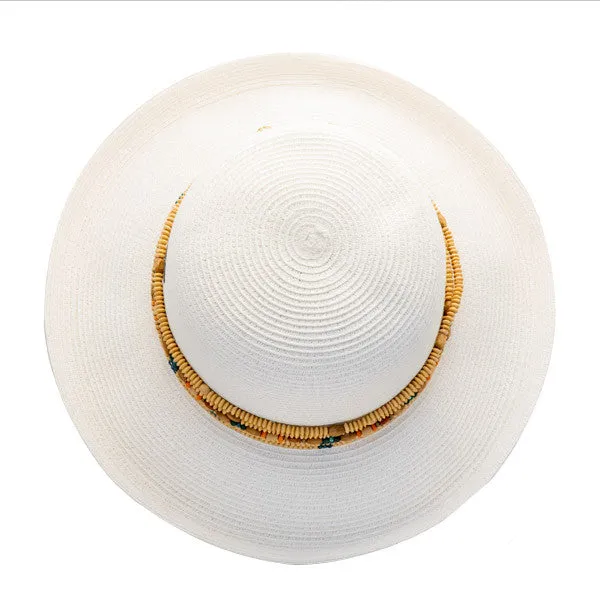 Sun 'N' Sand - Poly Up-brim Sun Hat with Beaded Band