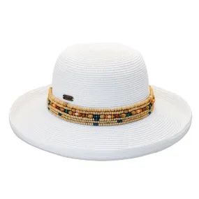 Sun 'N' Sand - Poly Up-brim Sun Hat with Beaded Band