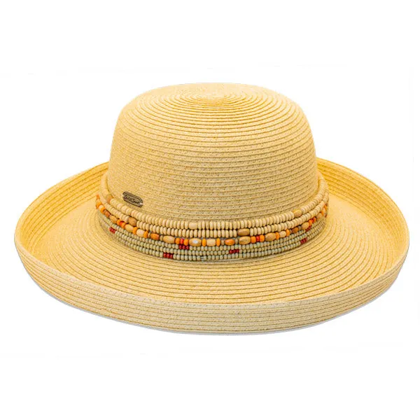 Sun 'N' Sand - Poly Up-brim Sun Hat with Beaded Band