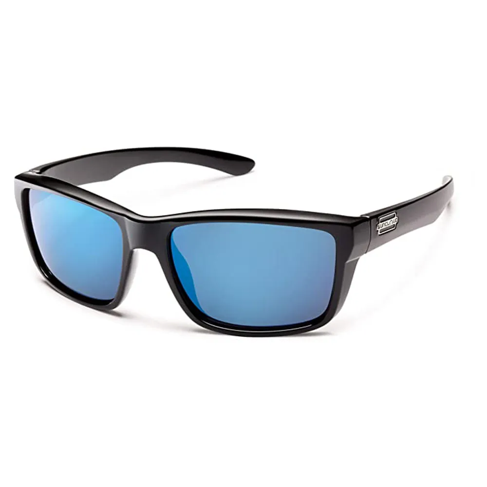 Suncloud Unisex Black Frame Blue Mirror Lens Polarized Mayor Sunglasses - S-MAPPUMBK