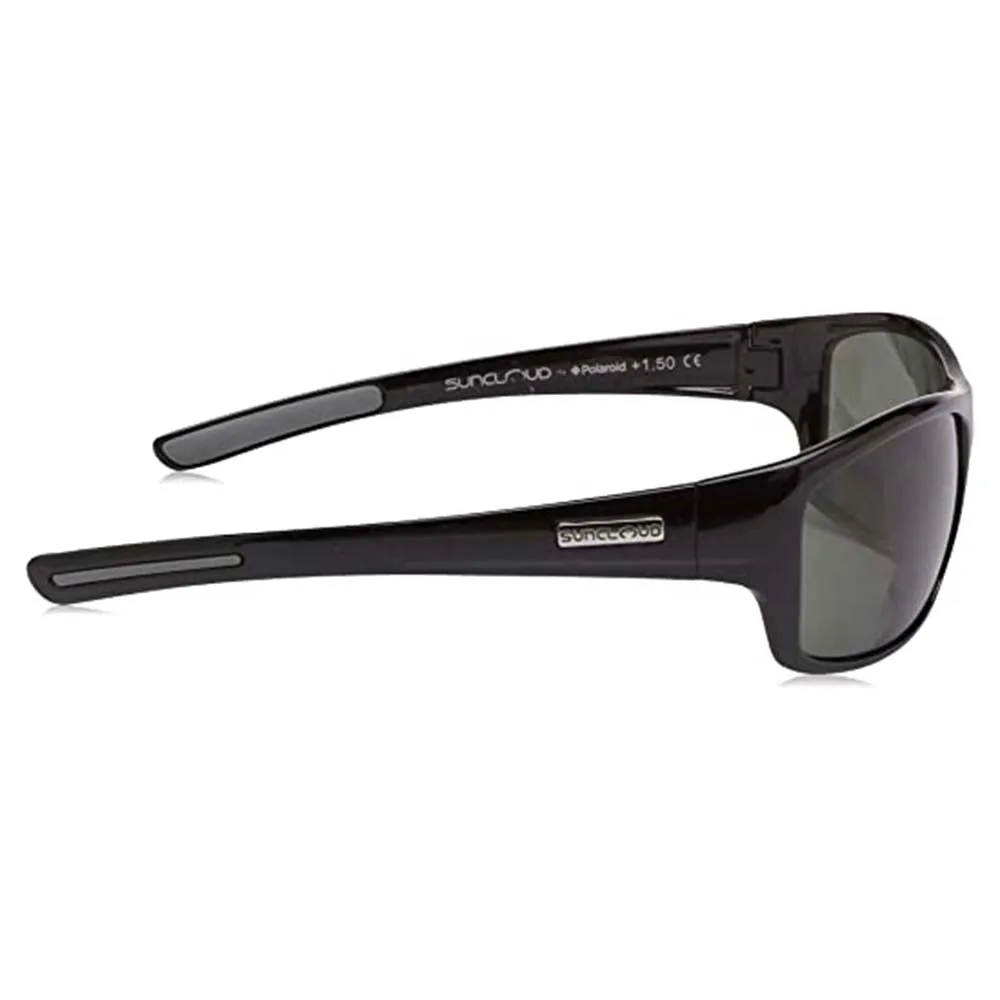 Suncloud Unisex Black Frame Gray Lens Cover Polarized Reader Sunglasses - S-CVRPPGYBK150