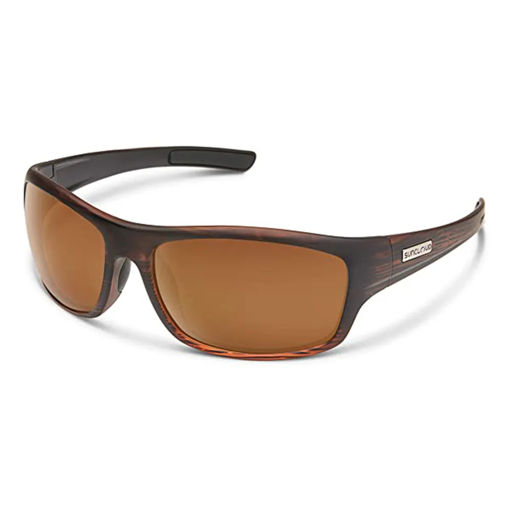 Suncloud Unisex Burnished Brown Frame Brown Lens Polarized Square Sunglasses - S-CVRPPBRBB