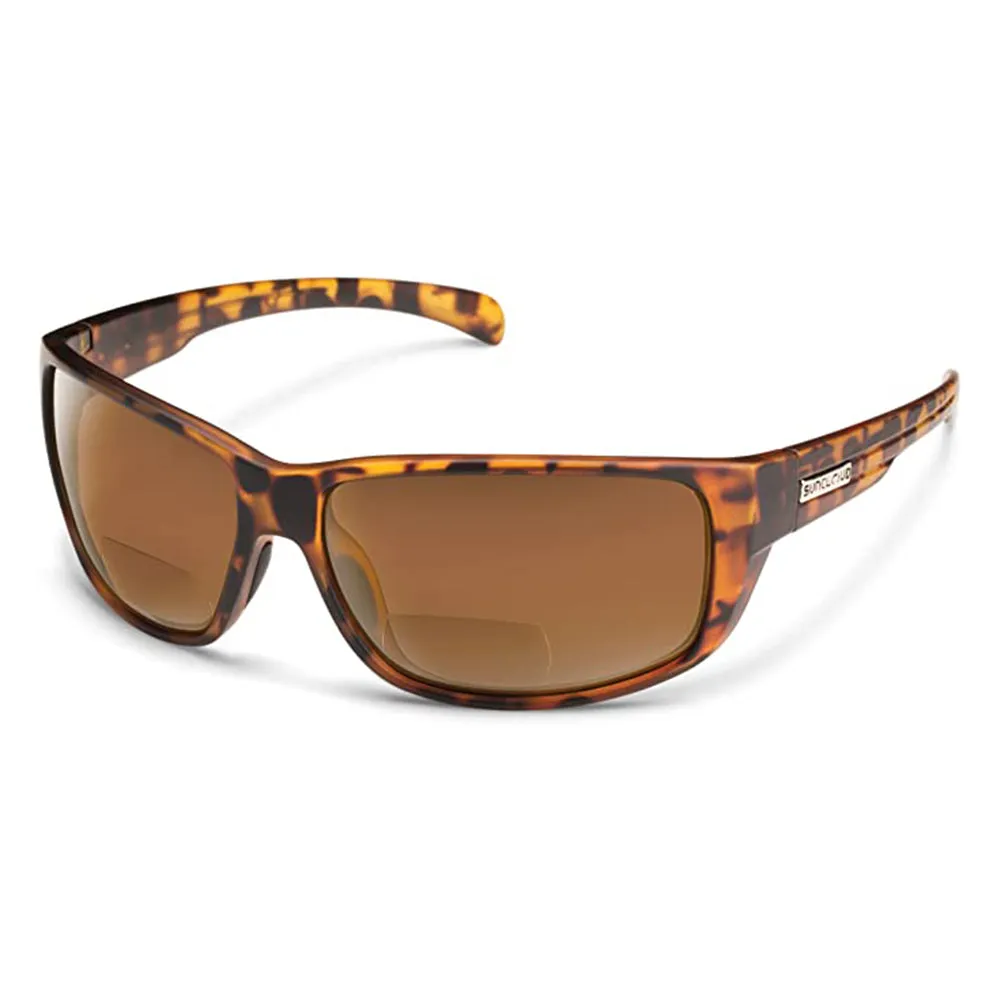 Suncloud Unisex Matte Tortoise Frame Brown Polycarbonate Lens Milestone Polarized Reader Sunglasses - S-MIPPBRTT250