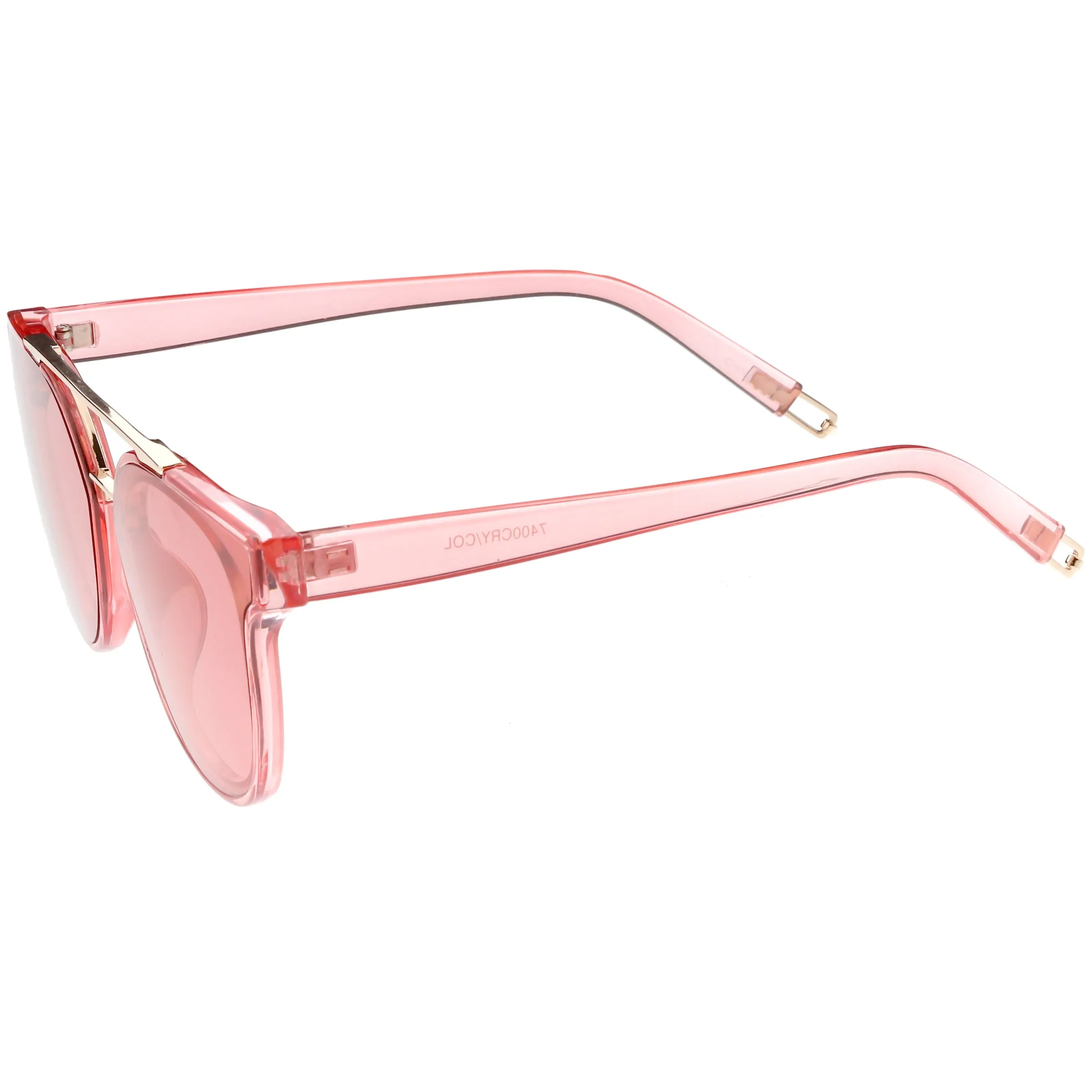 Translucent Metal Crossbar Color Tinted Square Lens C636