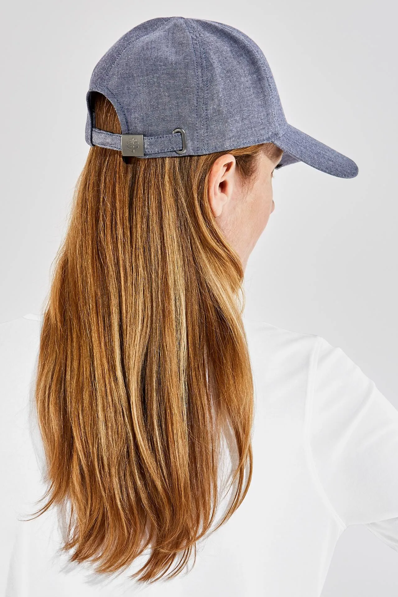 Unisex Zayne Cotton Ball Cap  |  Denim Blue Chambray