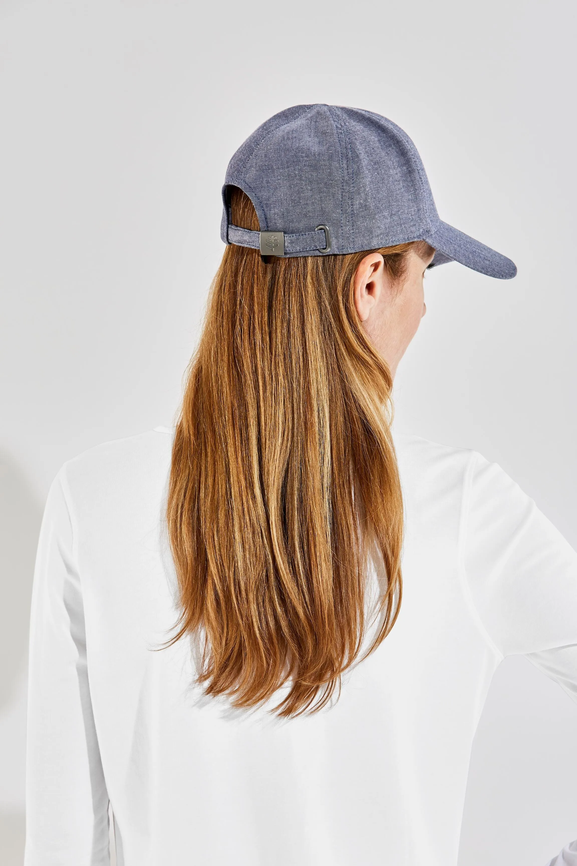 Unisex Zayne Cotton Ball Cap  |  Denim Blue Chambray