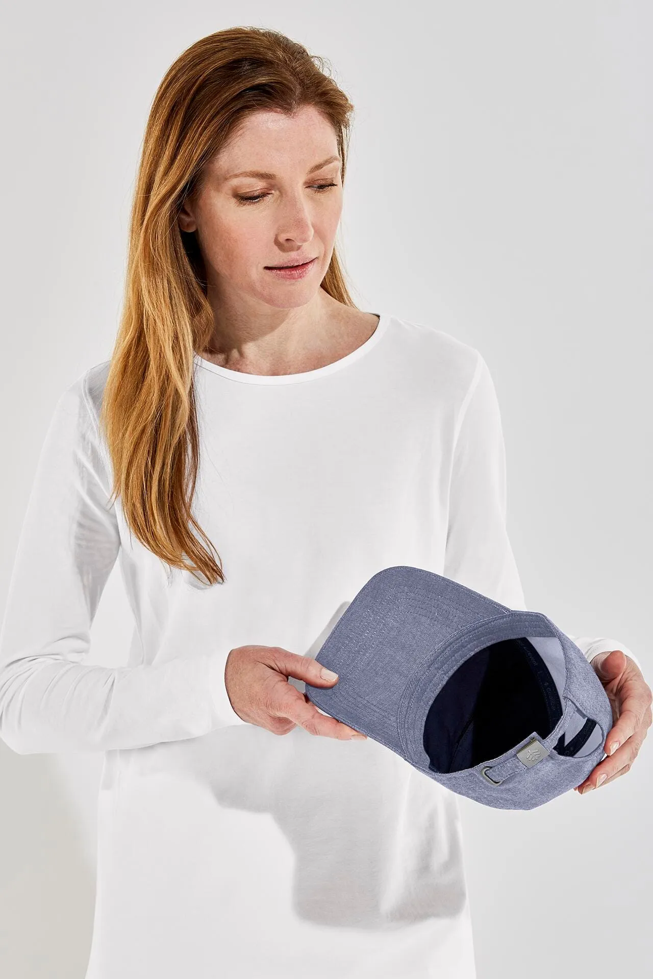 Unisex Zayne Cotton Ball Cap  |  Denim Blue Chambray