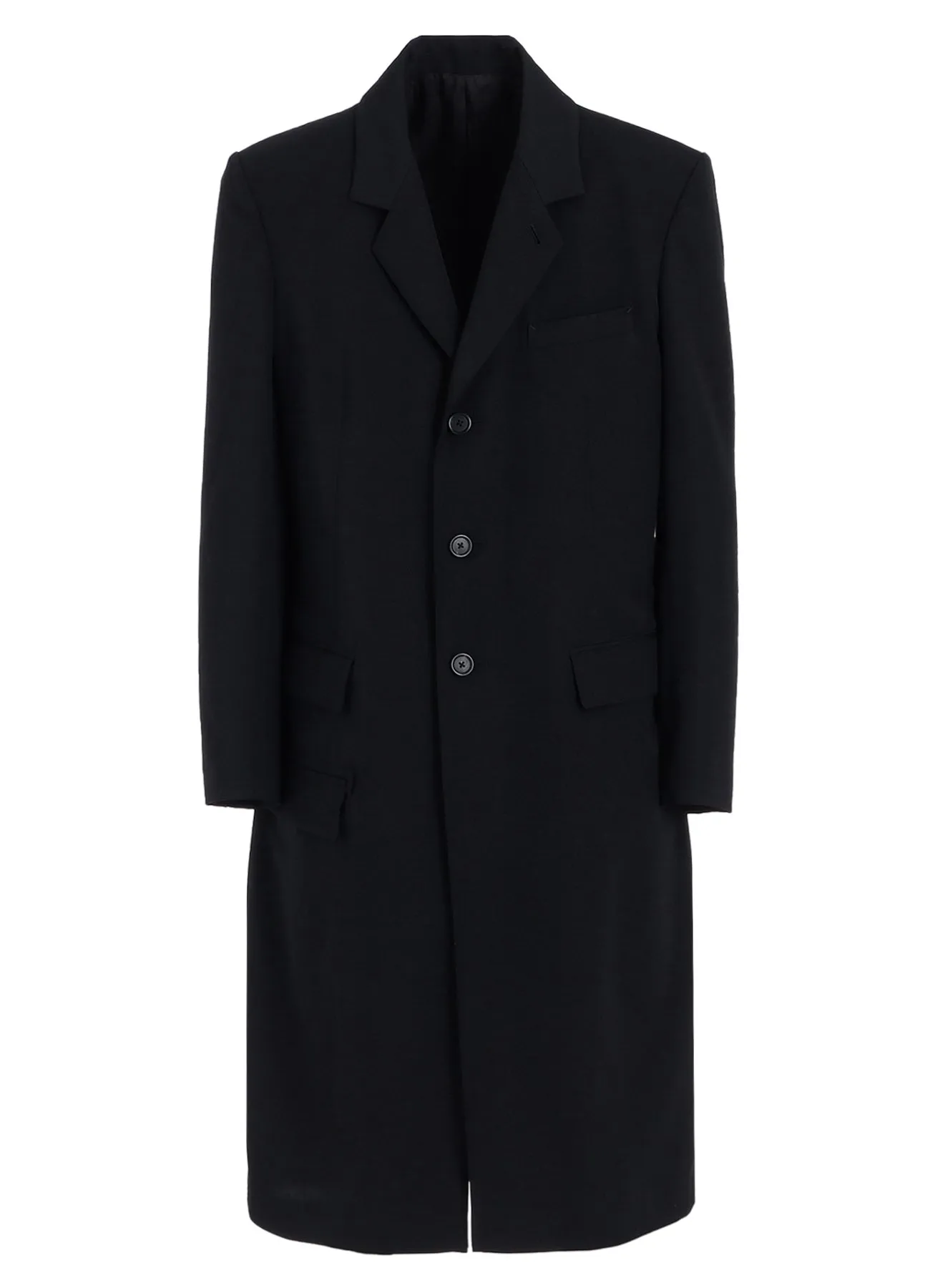 WASHER WOOL GABARDINE SLIM LONG JACKET