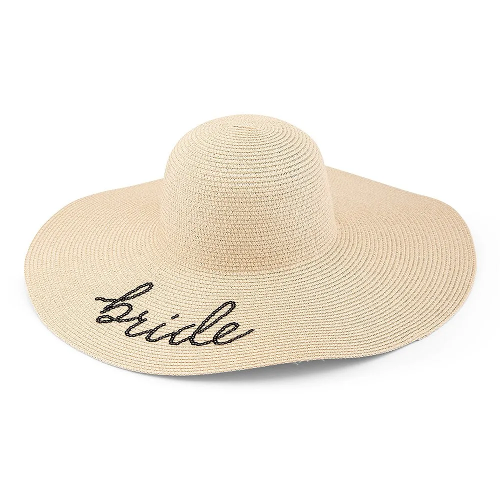 WOMEN'S FLOPPY WIDE BRIM STRAW BEACH/SUN HAT - BRIDE