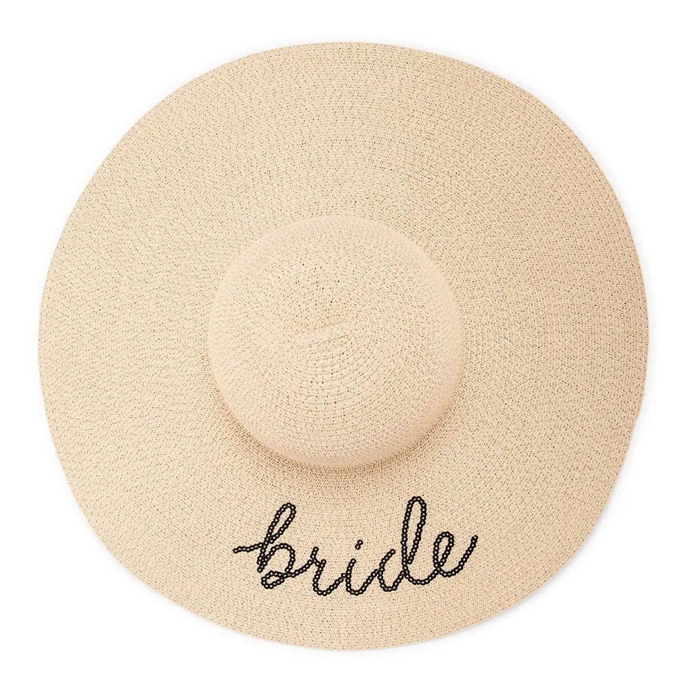 WOMEN'S FLOPPY WIDE BRIM STRAW BEACH/SUN HAT - BRIDE