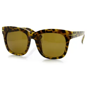 Womens Oversize Bold Frame Modern Horned Rim Fashion Sunglasses 9301